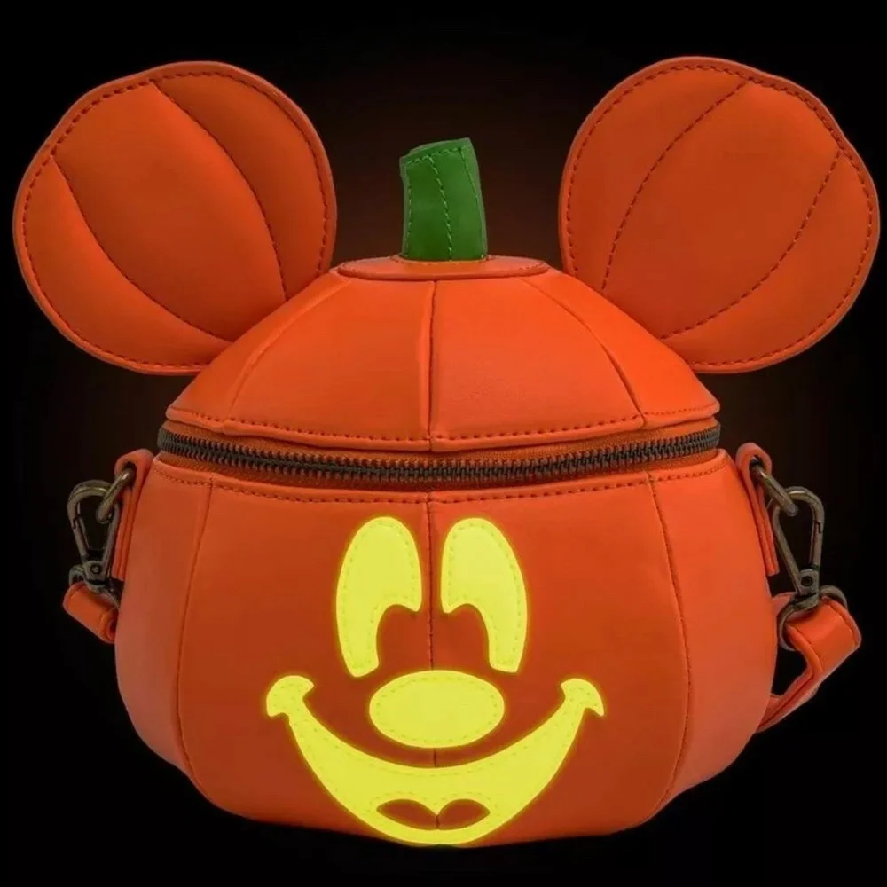 Loungefly Disney Mickey-O-Lantern Crossbody Pumpkin Crossbody‎ Bag